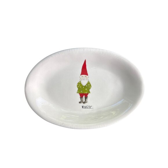 Rae Dunn Artisan Collection by Magenta "Magic Gnome" Set of 3 Appetizer Plates - Picture 3 of 5